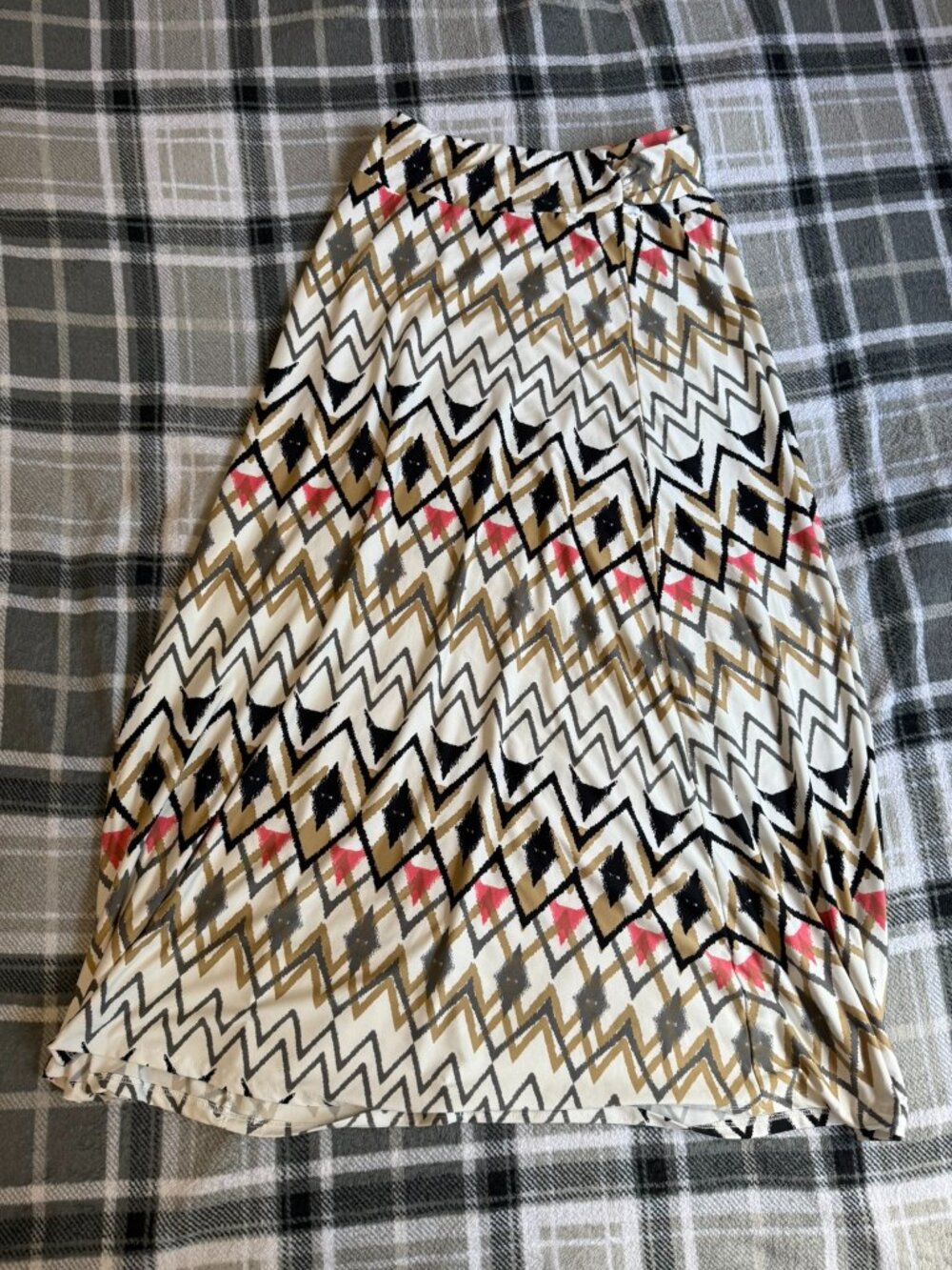 Robert Louis Maxi Skirt Size S Aztec Geometric Print Boho Long Ikat